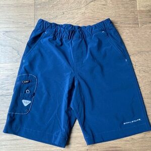 Columbia PFG Omni-Shade Mesh Lined Navy Swim Trunks-10/12